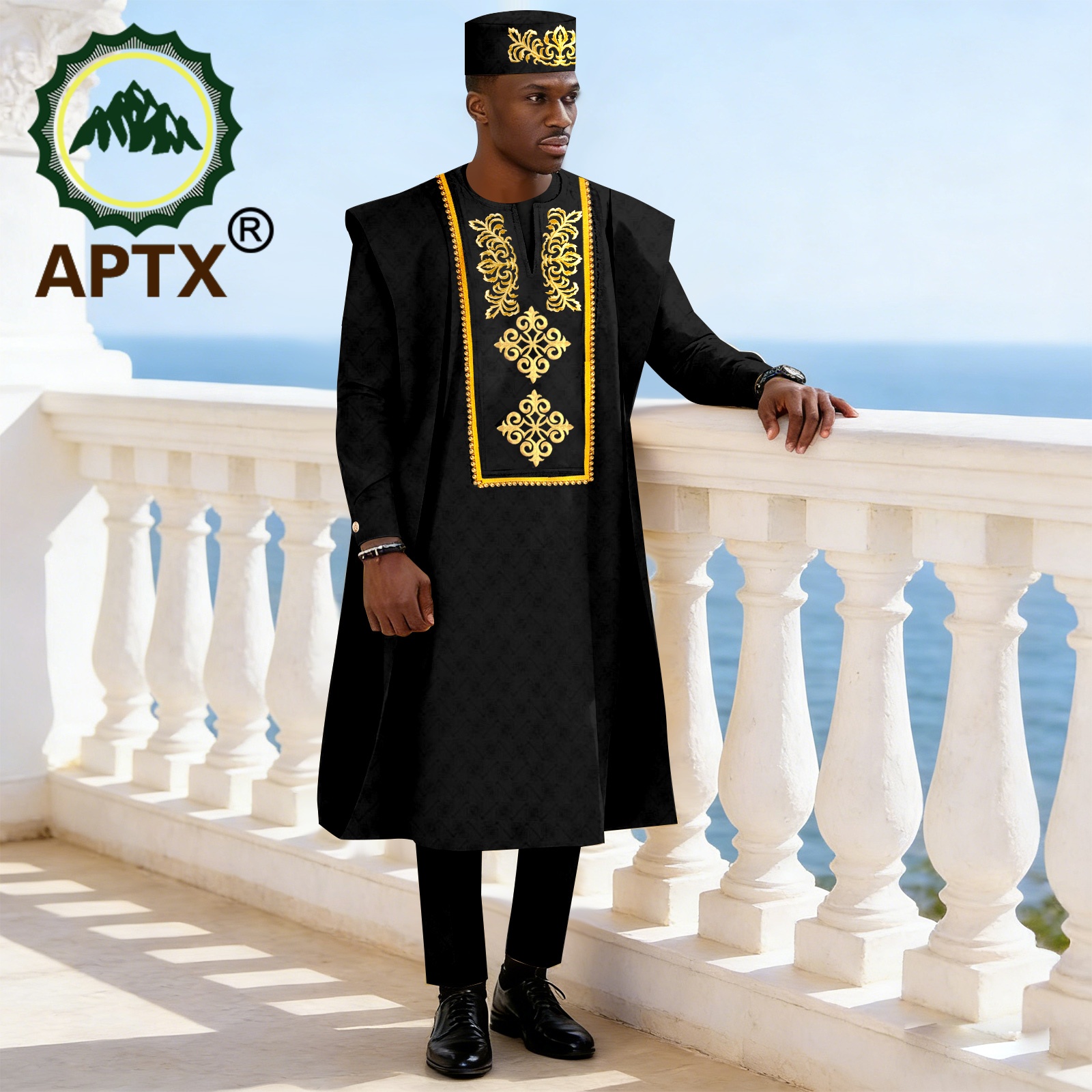 Men Formal Wear Shirts - African Traditional Men's 3-Piece Outfit with