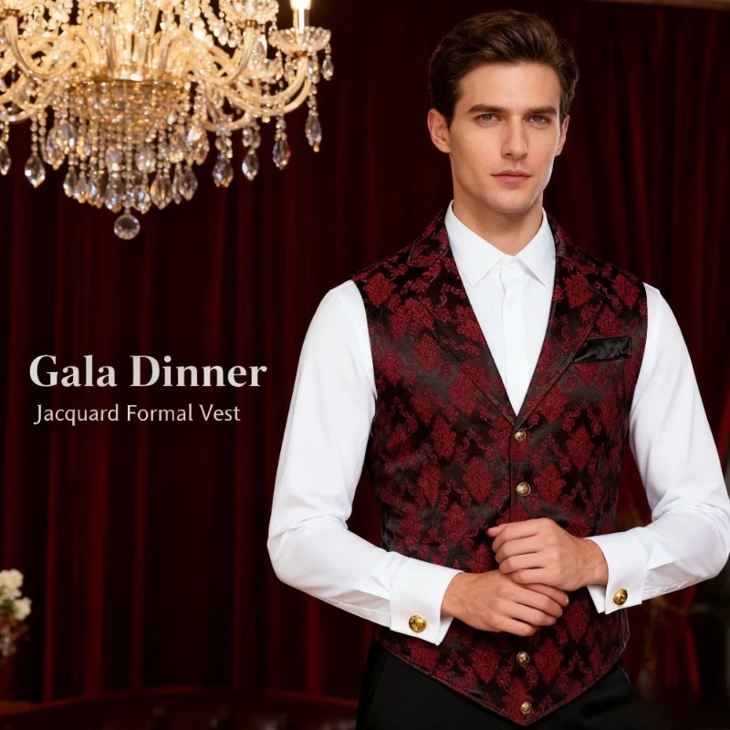 Slim Fit Vest British Retro St - Men'S Formal Wear Waistcoat recension och pris