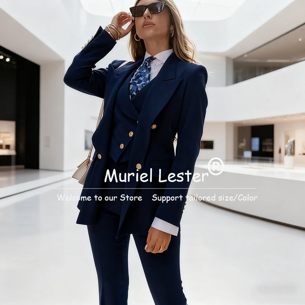 Elegant Blue Women's Suits Dou - Slim Fit Suit Set recension och pris