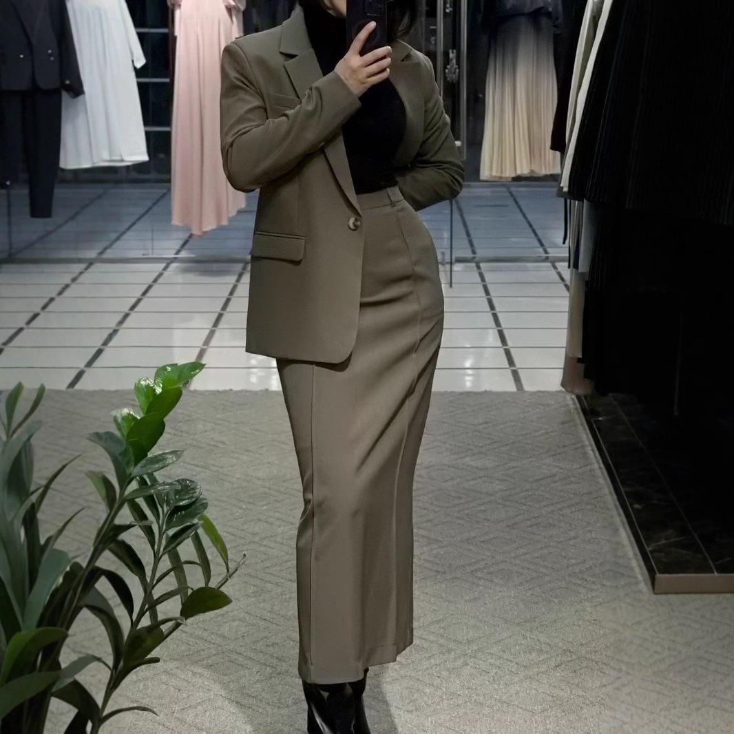 Allingentle Skirt Suit Women's - Slim Fit Suit Set recension och pris