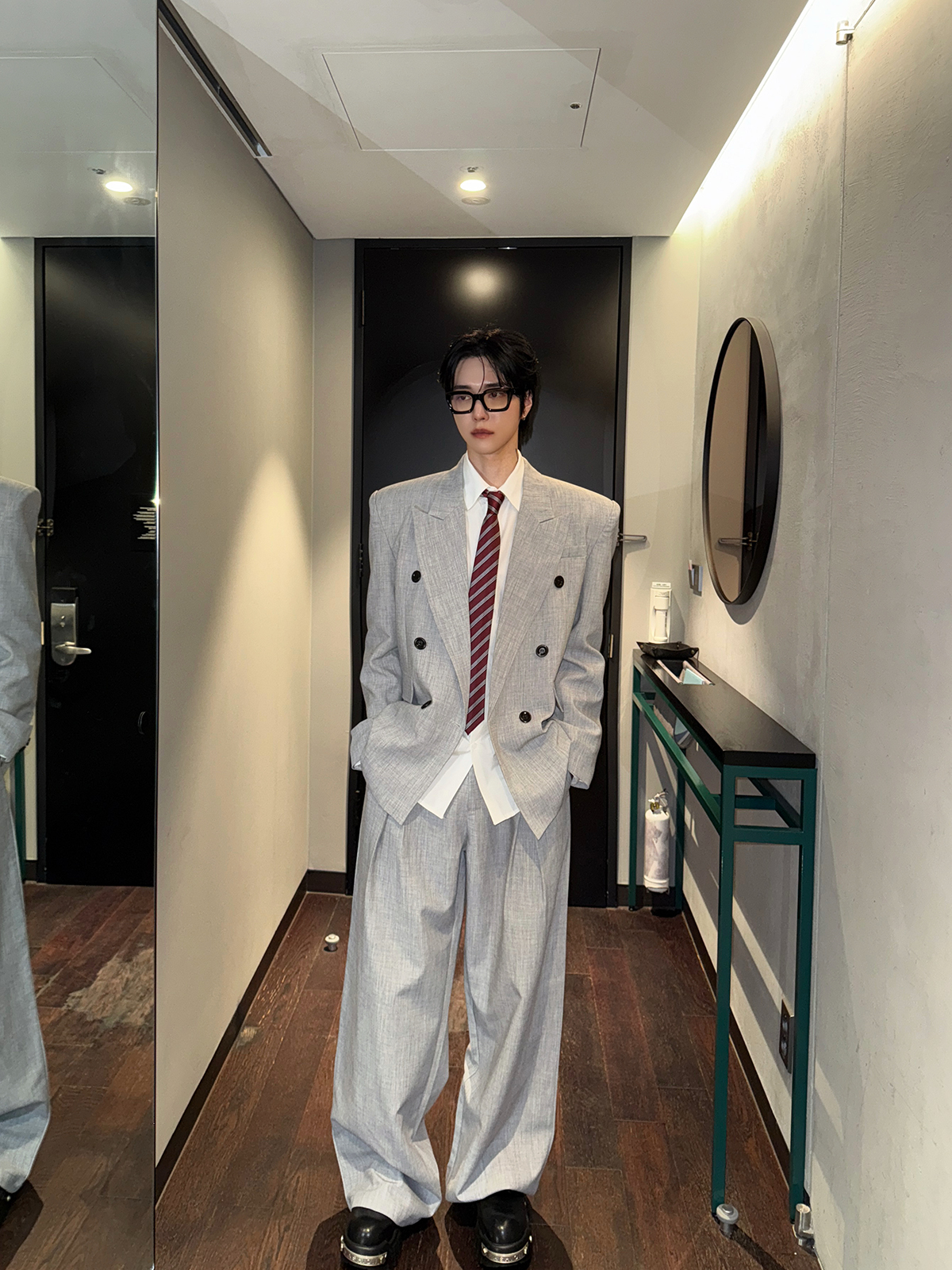Grey Double-Breasted Suit Set  - High End Men'S Formal Wear recension och pris