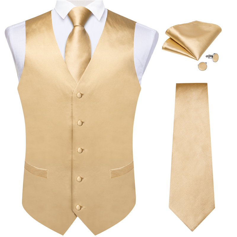 Elegant Solid Color V-neck Wai - Men'S Formal Wear Waistcoat recension och pris