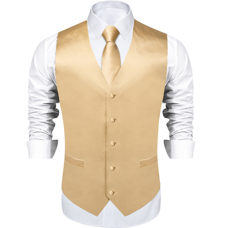 Elegant Solid Color V-neck Wai - Men'S Formal Wear Waistcoat recension och pris