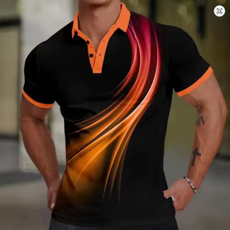 2025 Men's Geometric Golf Shir - Men Formal Wear Top recension och pris