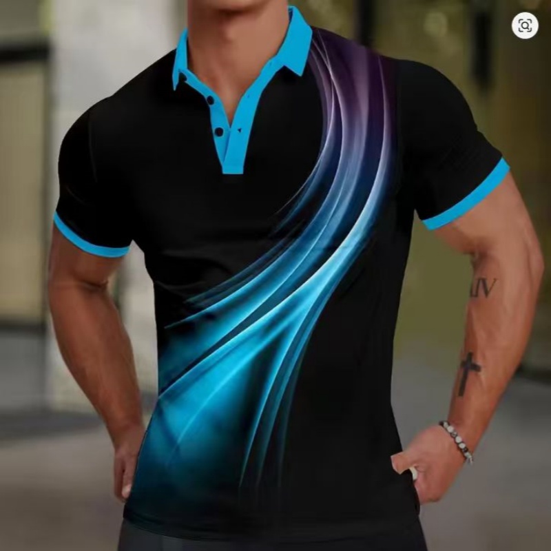 2025 Men's Geometric Golf Shir - Men Formal Wear Top recension och pris