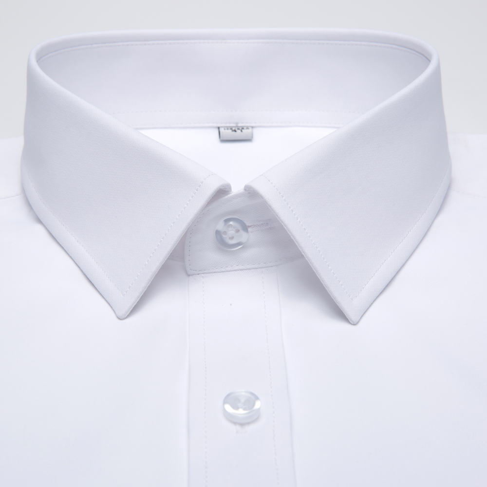 White Solid Color Men's Long S - Men Formal Wear Shirts recension och pris