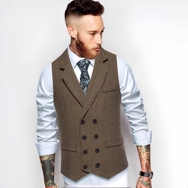 Men's Herringbone Tweed Double - Men'S Formal Wear Waistcoat recension och pris