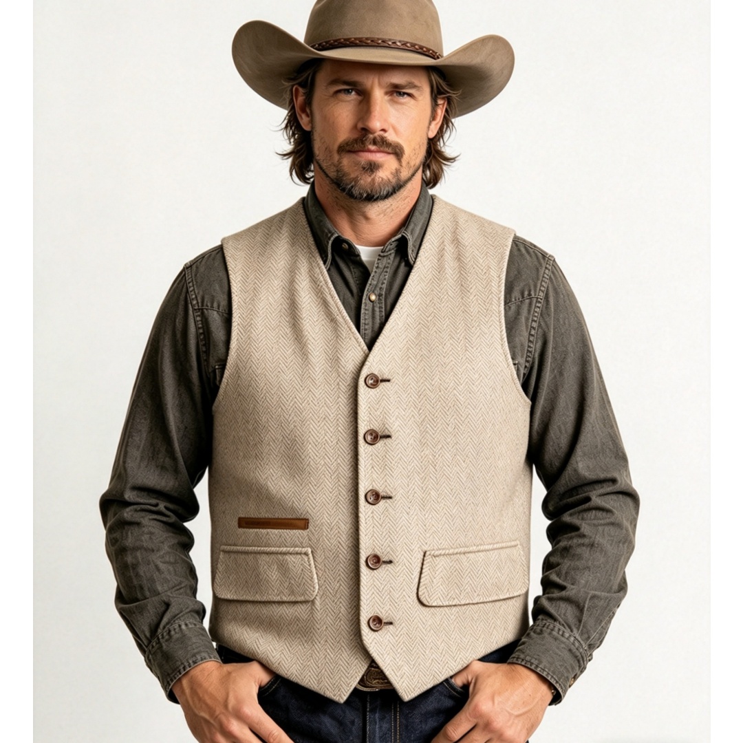 V-neck Men's Suit Vest Herring - Men'S Formal Wear Waistcoat recension och pris