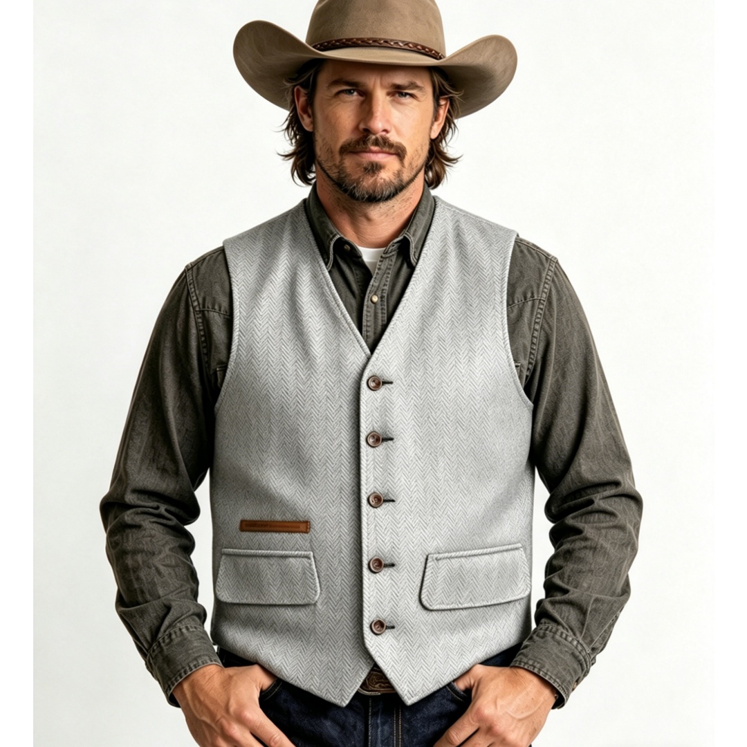 V-neck Men's Suit Vest Herring - Men'S Formal Wear Waistcoat recension och pris