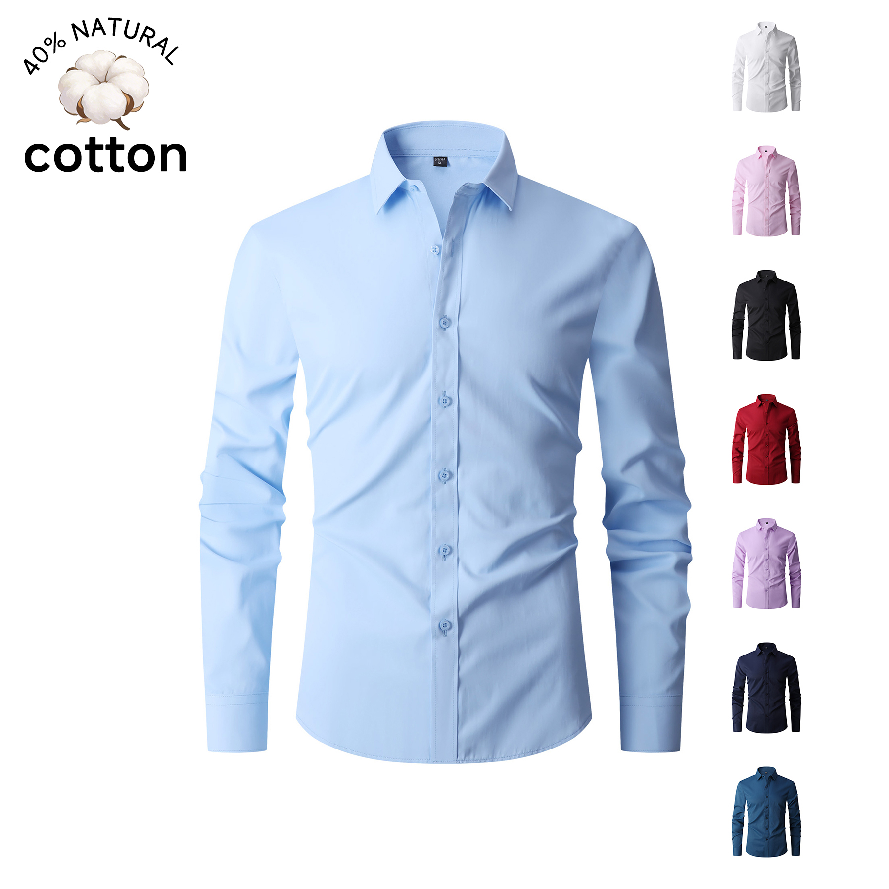 Good Quality Summer Cotton Men - Men Formal Wear Shirts recension och pris