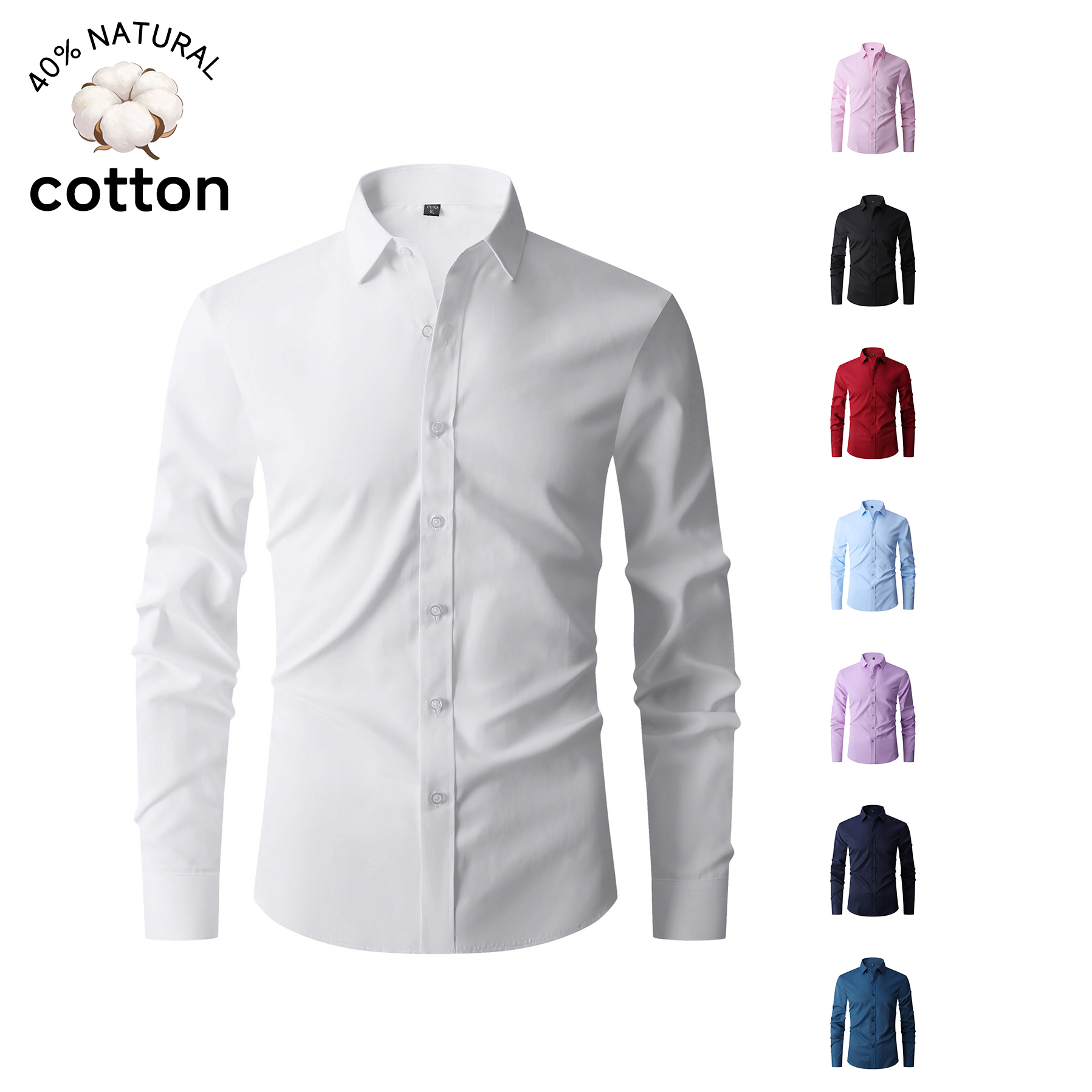 Good Quality Summer Cotton Men - Men Formal Wear Shirts recension och pris