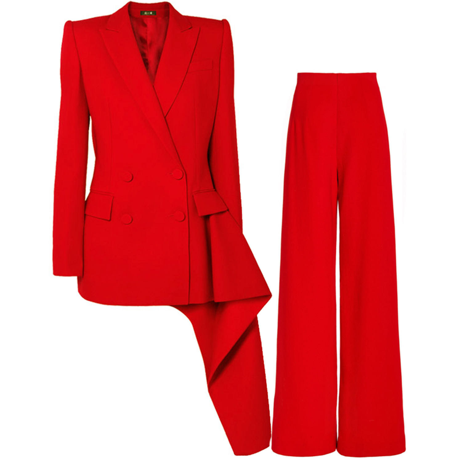 Allingentle Red PantSuit Women - Slim Fit Suit Set recension och pris
