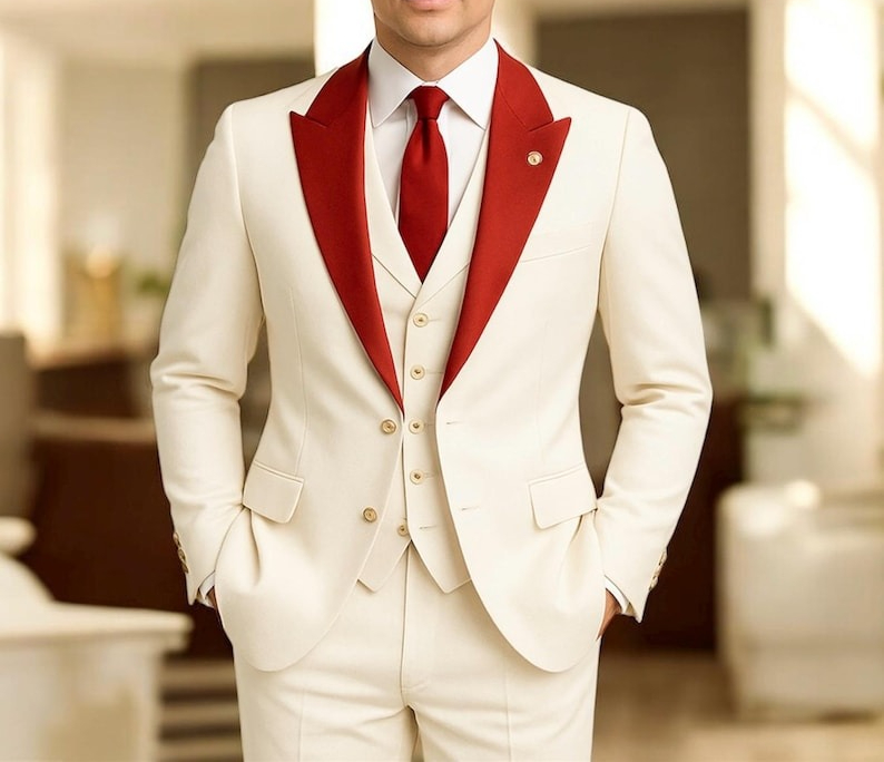 Mens White 3 Piece Suit Formal - Men'S Formal Wear For Engagement recension och pris