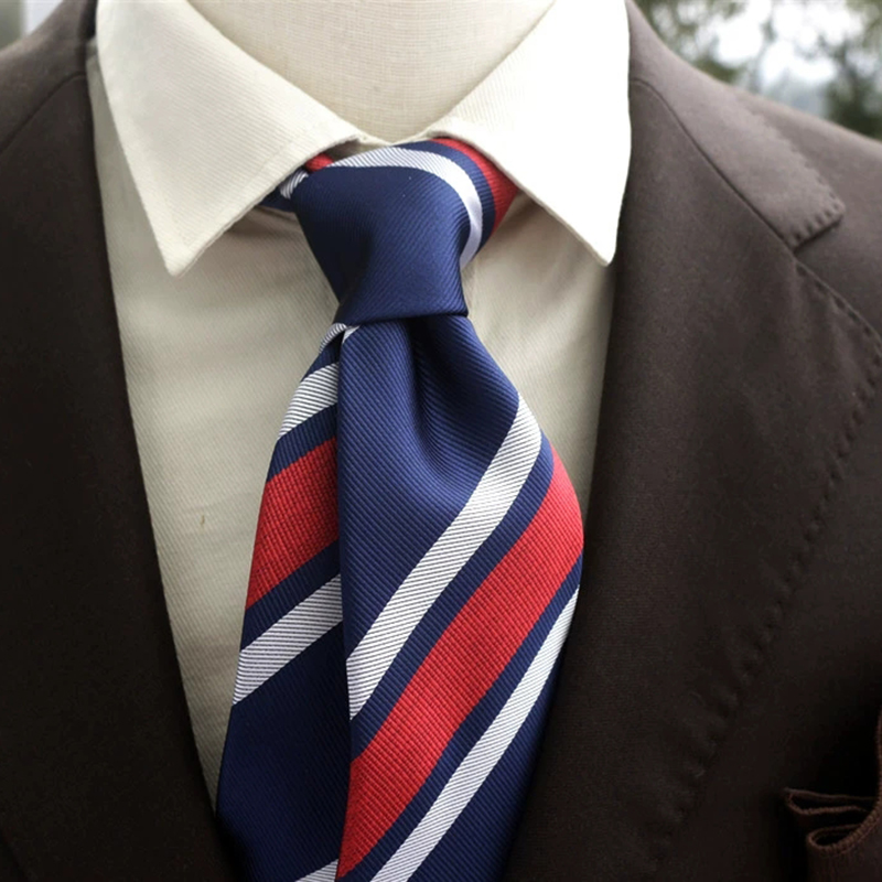 New Trendy Navy Brown Neckties - Men Formal Wear Shirts recension och pris