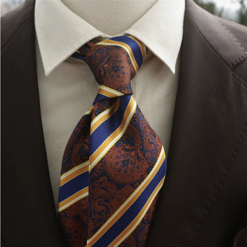 New Trendy Navy Brown Neckties - Men Formal Wear Shirts recension och pris