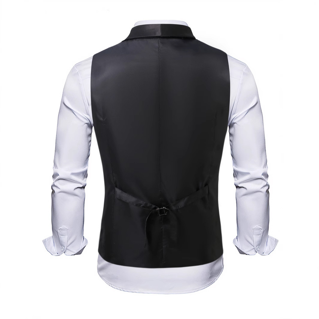 New Men Black Sequin Double Br - Men'S Formal Wear Waistcoat recension och pris