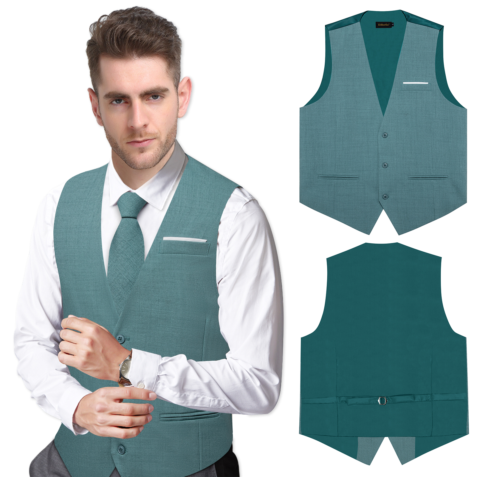 Basic Solid Waistcoat Loose Fi - Men'S Formal Wear Waistcoat recension och pris
