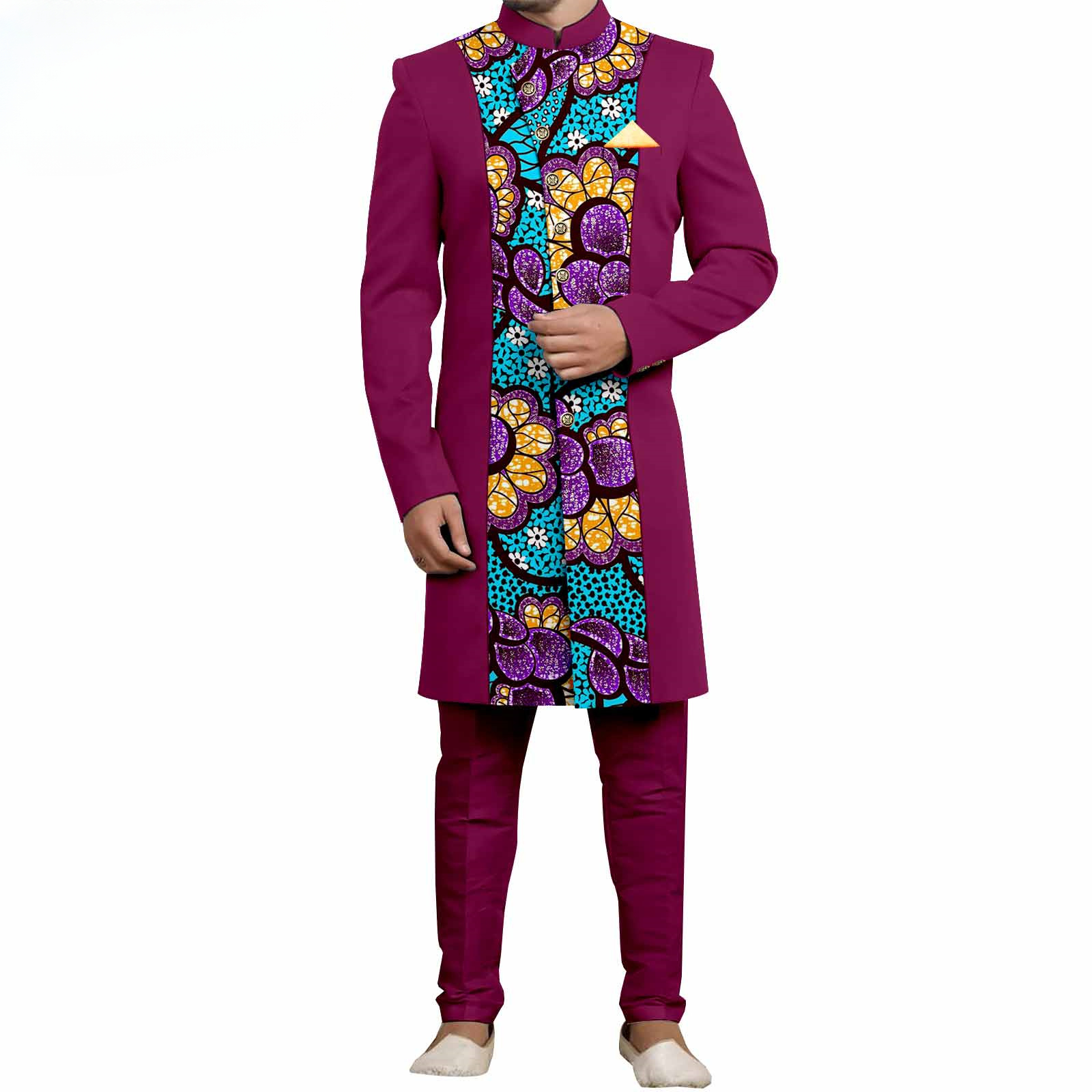 Men`s Suit Slim Fit Embroidery - Slim Fit Suit Set recension och pris
