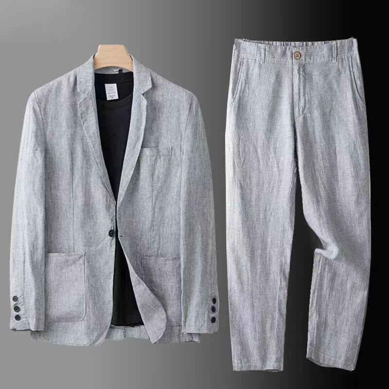 Spring Autumn Fashion Men Line - Slim Fit Suit Set recension och pris