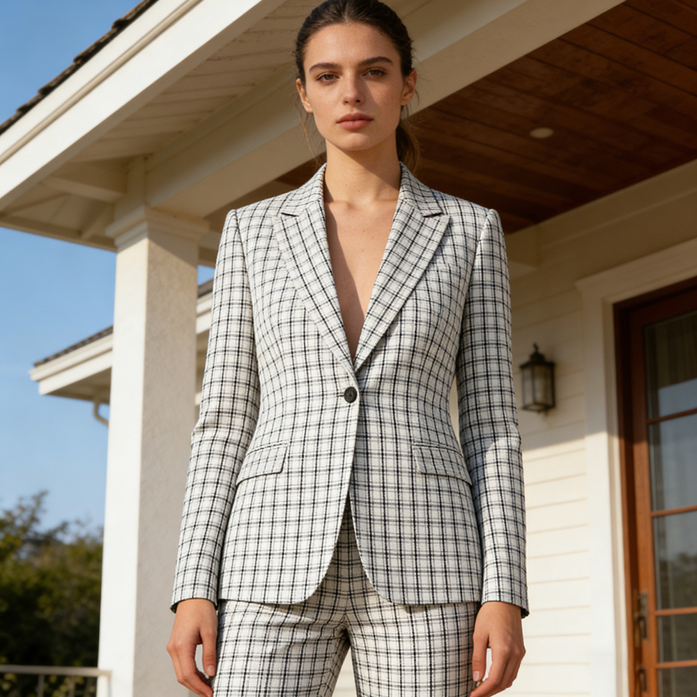 One-Button Women's Suits Luxur - Slim Fit Suit Set recension och pris